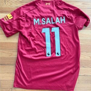 Red Soccer Jersey with M. Salah 11